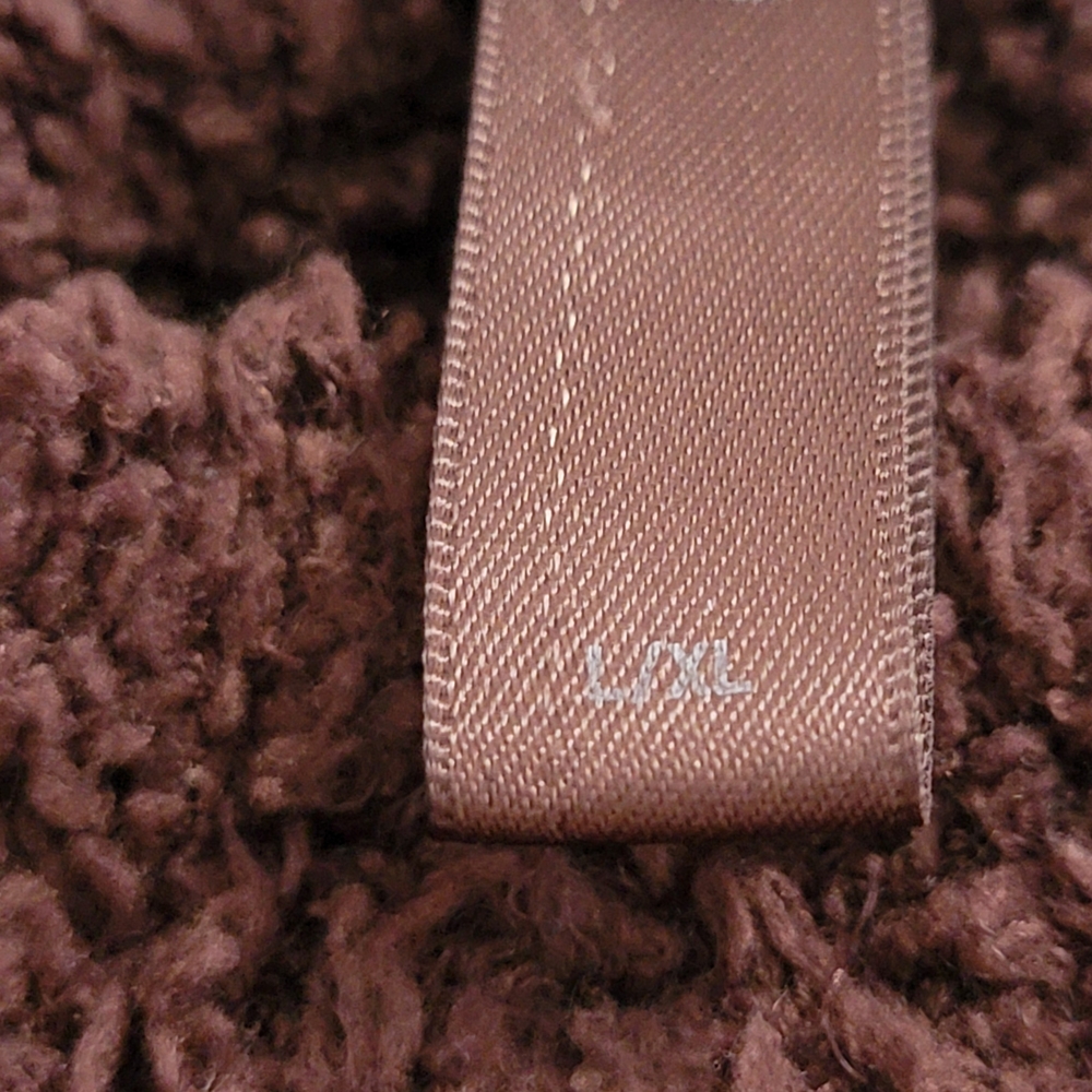 SKIMS Cozy Crew Neck Sweater in Rich Brown - Size L/XL - Picture 5 of 7